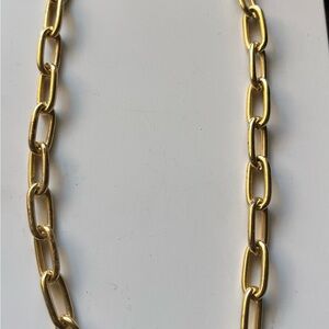 Paperclip link Goldtone Chain Necklace